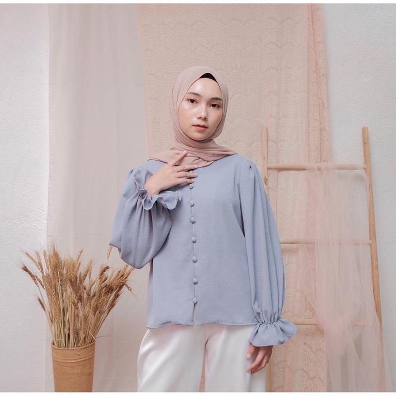 Atasan Remaja Masa Kini Blouse Wanita Lucu Terbaru Baju Cewek Kekinian Outfit Hijabers Termurah