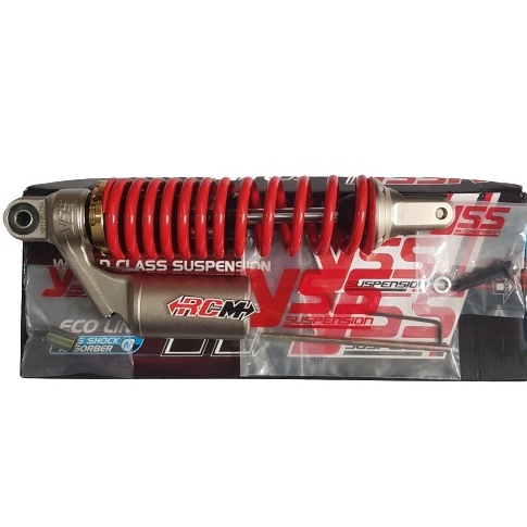 OC302-310T SHOCK SKOK ABSORBER ECO LINE BELAKANG GSIX G-SIX G SIX MATIC METIK BEAT FI BEAT STREET SCOOPY FI 110 YAMAHA MIO TABUNG HITAM BLACK PER MERAH RED UK 310MM 310 MM ORI ORIGINAL YSS ASLI