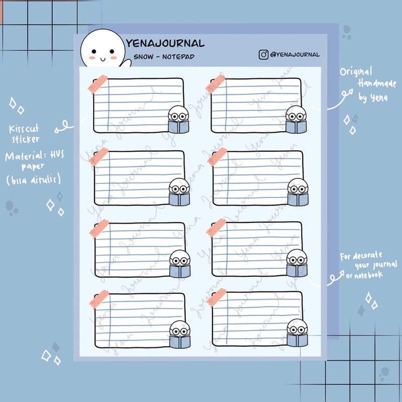 

Snow-Notepad Sticker Sheet