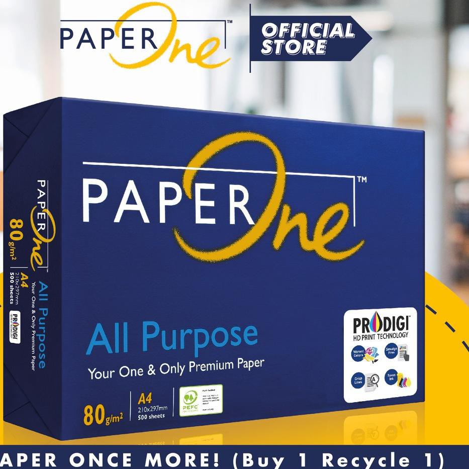 

wg QGB PaperOne Kertas Fotocopy A4 80gr - 1 Ream (500 lembar) DH D QWA