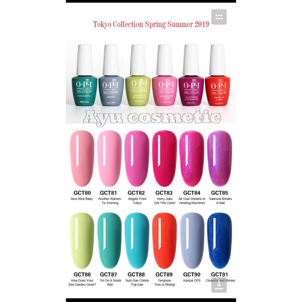 

PROMO 1 Pcs Kutek OPI GEL TOKYO Series OPI Gel TERBARU