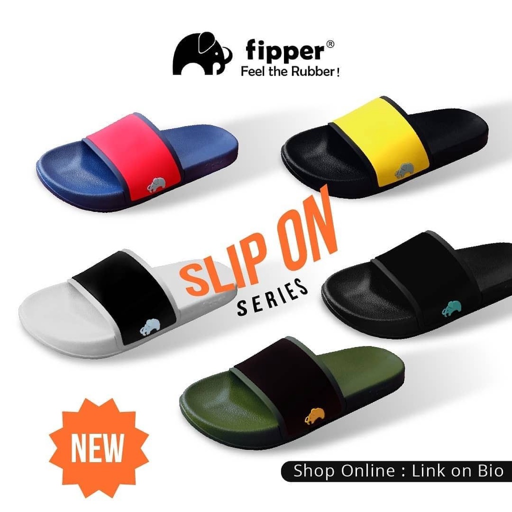 Sandal Fipper Slip On Original (New Model)  sendal slide pria - Limited Stock
