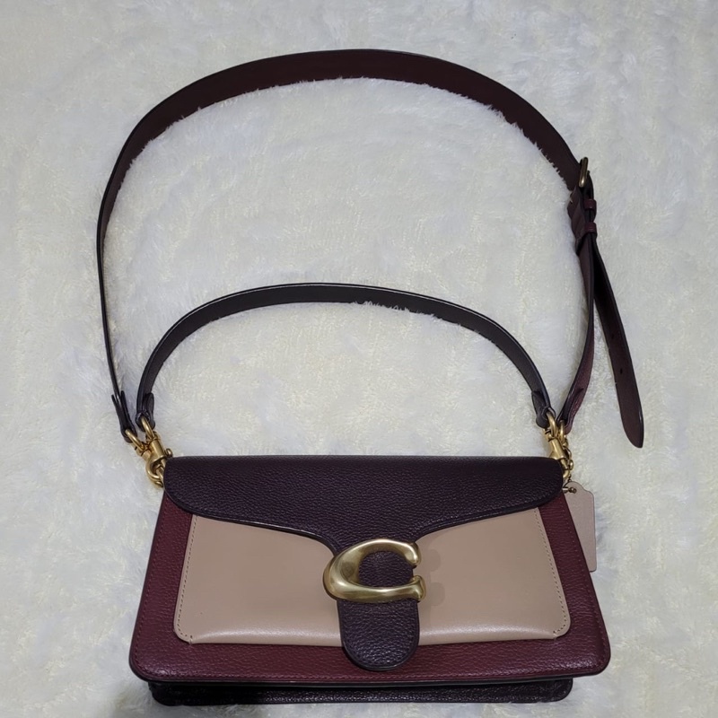 NEGO TIPIS PRELOVED COACH TABBY COLORBLOCK RED WINE