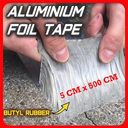 Lakban Aluminium Anti Bocor Aluminium Foil Tape Tahan Panas Waterproff