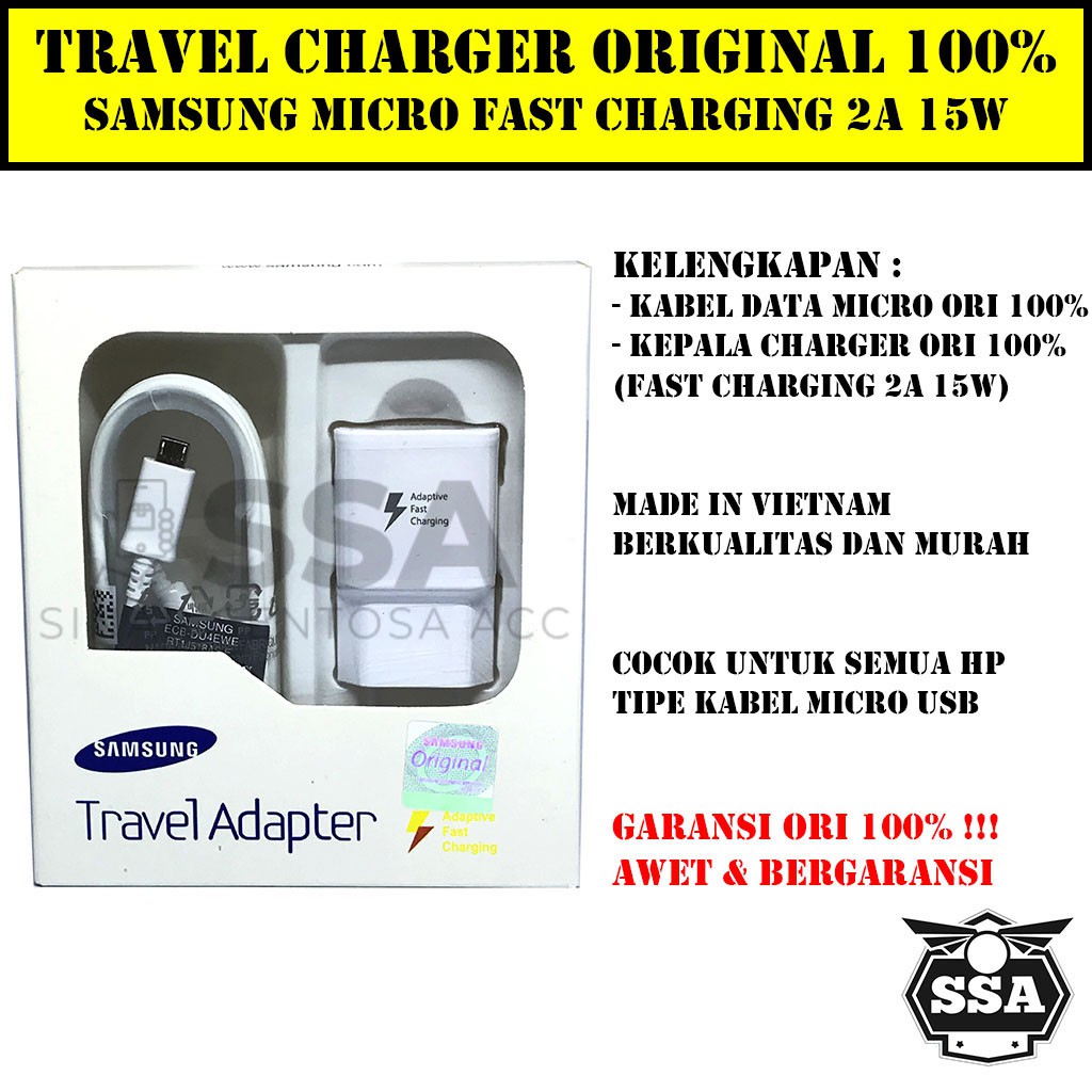 Travel Charger Samsung Original 100% TC Original Fast Charging 15W 2A Bergaransi Awet ORI Charge Cas