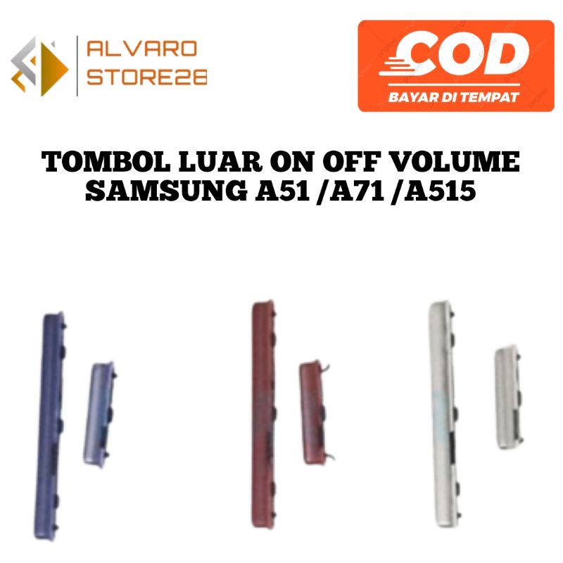 TOMBOL LUAR SAMSUNG A51 ON OFF INCLUDE VOLUME / TOMBOL RUBBER A71 / A515