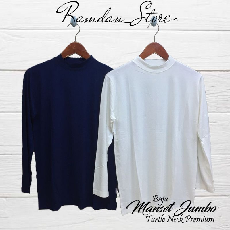 Manset JUMBO Premium Basic Turtle Neck/Manset Baju JUMBO / Manset Kaos Jumbo