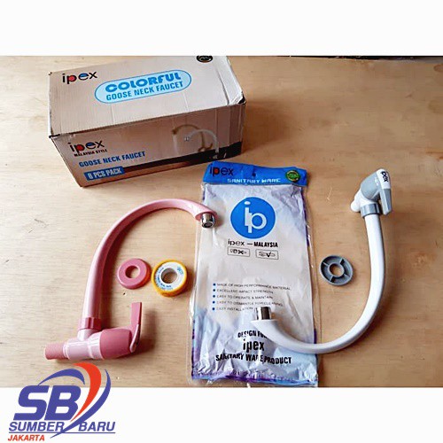 KRAN CUCI PIRING/KRAN ANGSA PVC IPEX ENGKOL IVORY TERBAIK SBJ