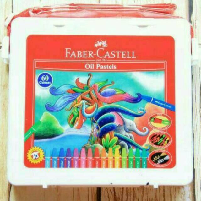 

MilL Crayon oil pastel hexagonal Faber castell 60 warna FREE DRAWING TOOLS/Krayon minyak