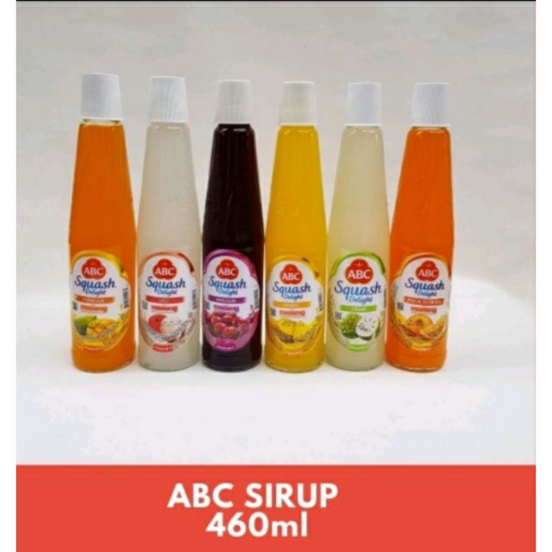 SIRUP ABC SQUASH DELIGHT TERMURAH 460ml READY JERUK FLORIDA, & ANGGUR BACA DISKRIPSI  1 kg isi 2 bot