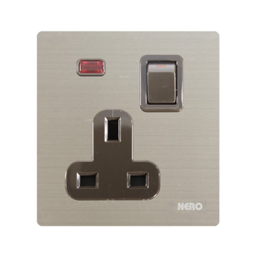 Nero Stop Kontak AC V8 Stainless V81311VD