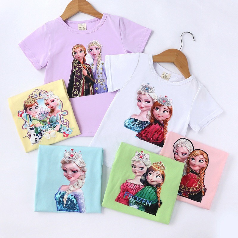 Kaos Anak Lengan Pendek | Kaos Frozen | T- Shirt Girl