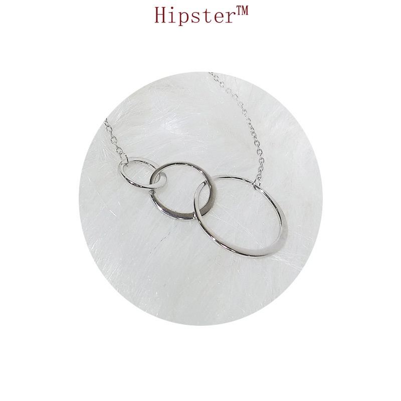 New Simple Fashion in Europe and America Ring Buckle Pendant Necklace