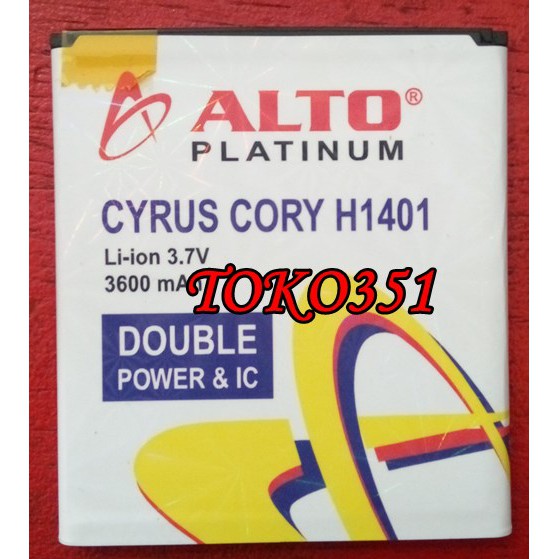 Batre Baterai Cyrus Cyruz Cory Cerry H1401 H 1401