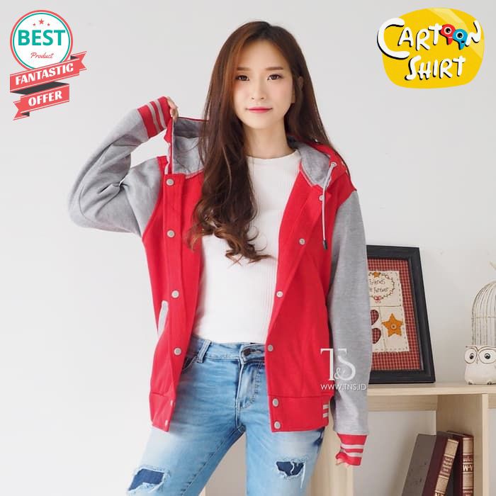 bk196 JAKET JACKET HOODIE VARSITY UNISEX TUMBLR BAHAN POLOS BAGUS MURAH PREMIUM CUSTOM