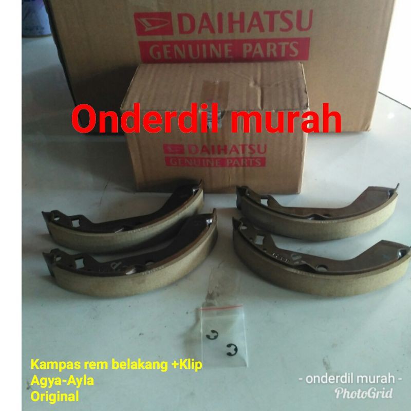 kampas rem belakang agya-ayla original daihatsu