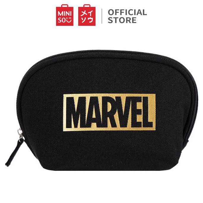 MINISO Marvel Pouch Clutch Bag Tas Kecil Tempat Makeup Kosmetik - Hitam