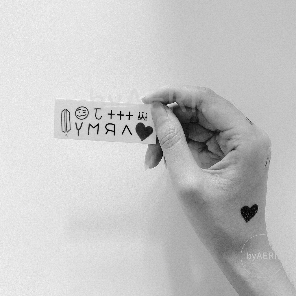 BTS JUNGKOOK TEMPORARY TATTOO (Tato Temporer Stiker Member ARMY NON-PERMANEN KPOP TATO)