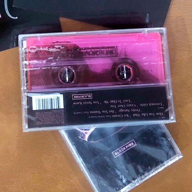 [READY] Blackpink The Album Cassette Tape ONLY (Jennie Jisoo Lisa Rose) Kaset pink transparan