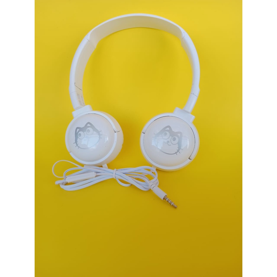 HEADSET BANDO ANAK J-18 HEADPHONE EXTRA BAS MACARON EARPHONE LUCU ANAK