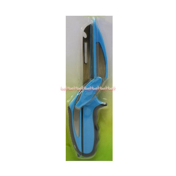 Krischef All In One Shears Gunting Dapur Serbaguna Warna Biru Dengan 4 Fungsi