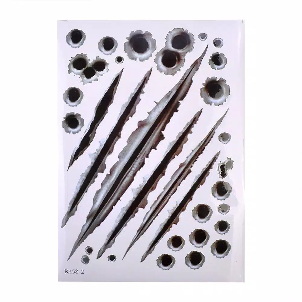 Stiker 3D Peluru Cakar Mobil Motor 21x30cm