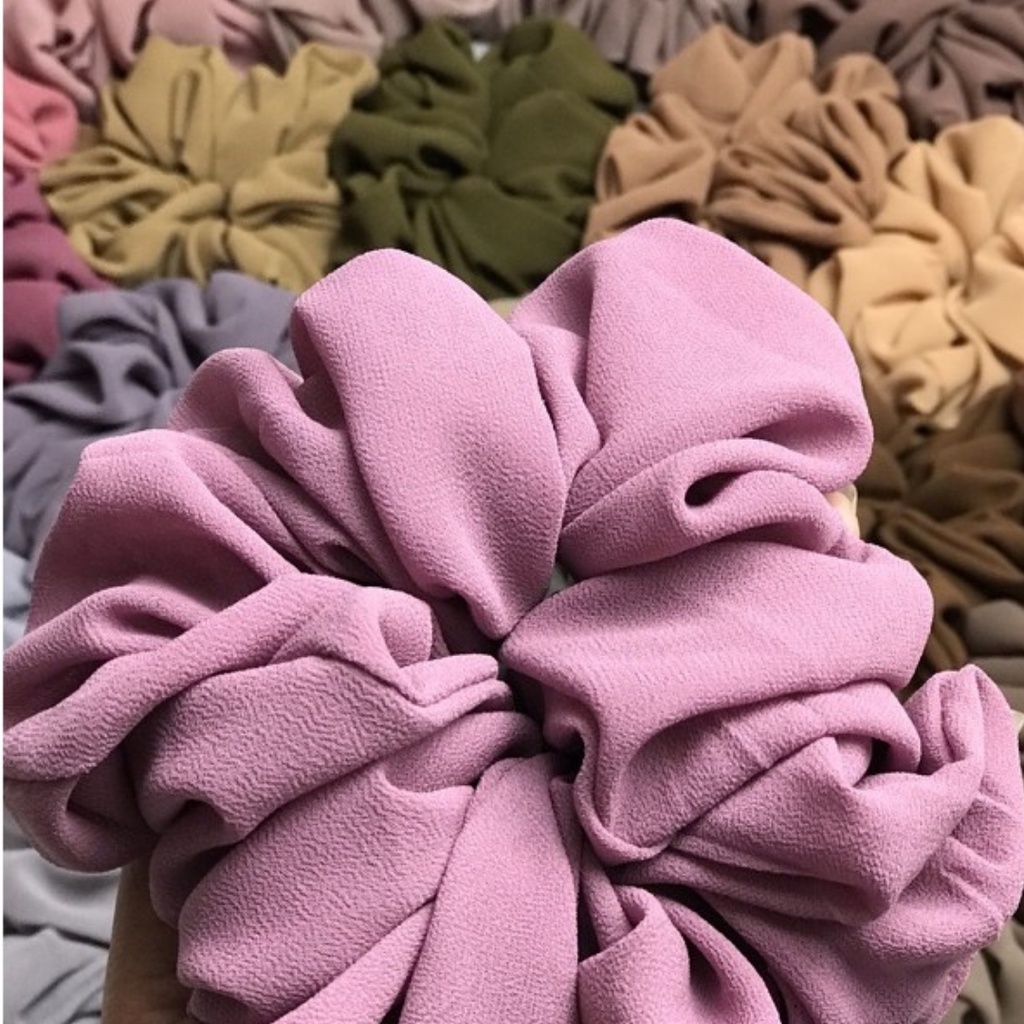 SCRUNCHIE JUMBO/  IKAT RAMBUT HIJAB ANTI PUSING / CEPOL HIJAB / IKAT RAMBUT