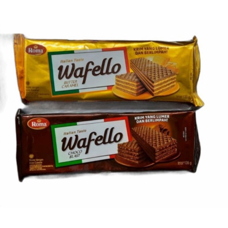 

makanan ringan wafer WAFello karamel caramel 130GR