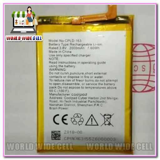 Baterai Batrai Coolpad CPLD-163 / Coolpad Roar Plus / Coolpad E570 / Coolpad CPLD163
