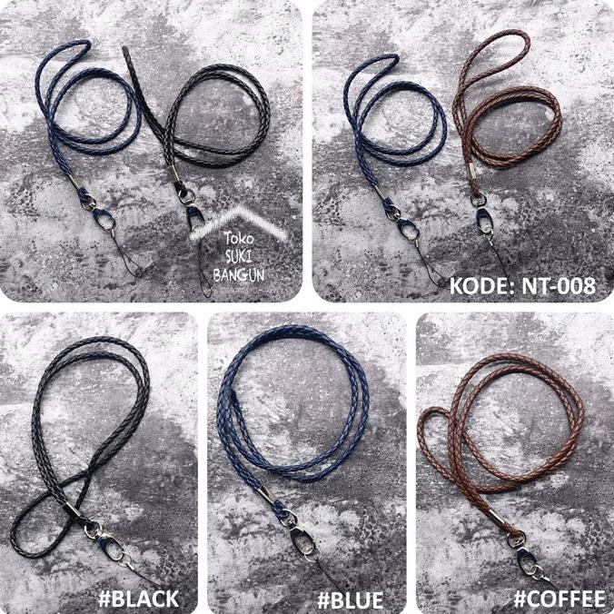 

Tali Lanyard Name Tag Id Card Strap Pu Leather Braided Deluxe Nt-008 Terlaris