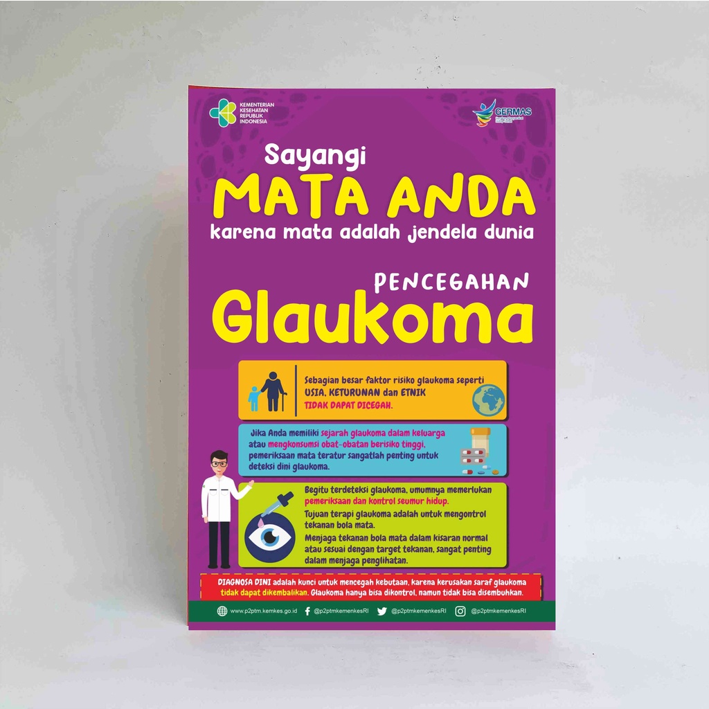 Poster Kesehatan Mata, Poster Glaukoma, Poster Mata