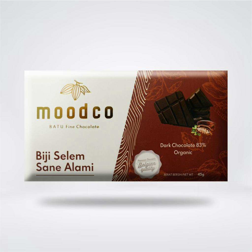 

Moodco | Biji Selem Sane Alami Dark Chocolate 83% | Fine Chocolate | Cokelat Sehat