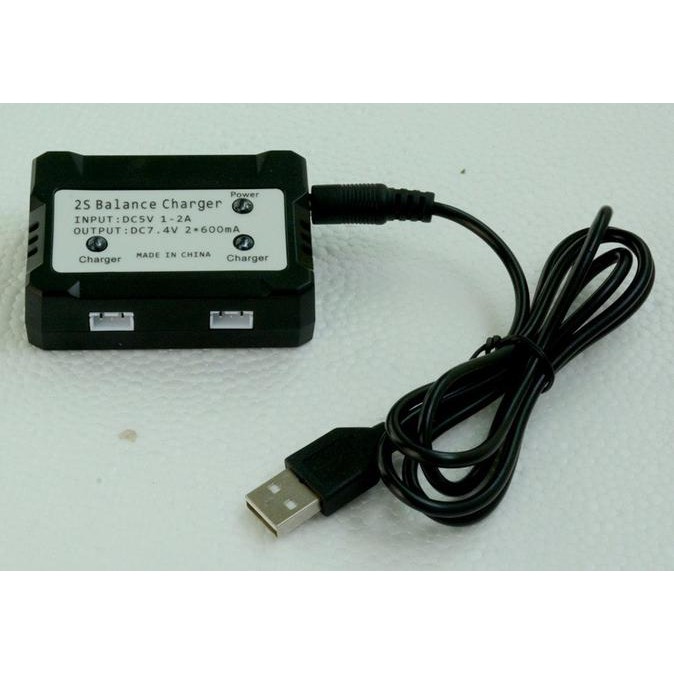 TERBARU  2in1 Charger Lipo 2S 7.4v 2S Syma X8, MJX 101, X6