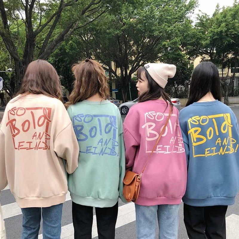 BEFAST - ZFS OOTD Wanita Sweater KANNA / SWEET HARMONY FLEECE OVERSIZE WANITA / Sweater Terbaru / Sweater kekinian 2021 / Sweater Style Korean / Sweater Jumbo / Sweater Fashion Remaja Wanita