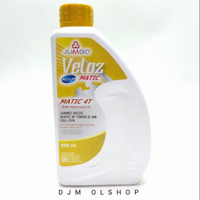 Paket Oil Matik JUMBO Veloz Metik 4T 10W30 SL MB FULL- SYN 800ml