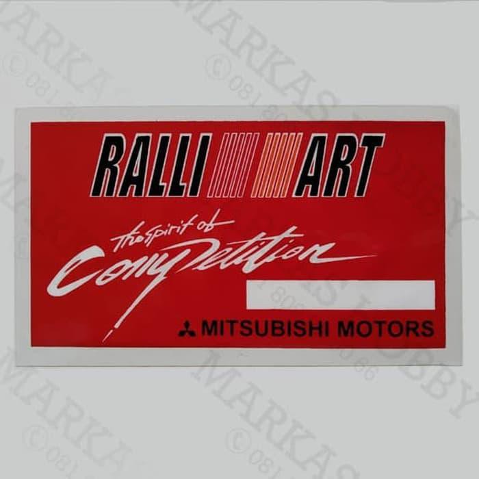 

Stiker / Sticker Ralliart The Spirit of Competition Barcode Tempel Dalam