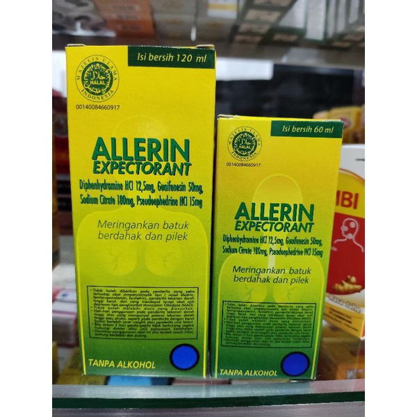 ALLERIN expectorant obat batuk berdahak dan pilek 120ml 60ml