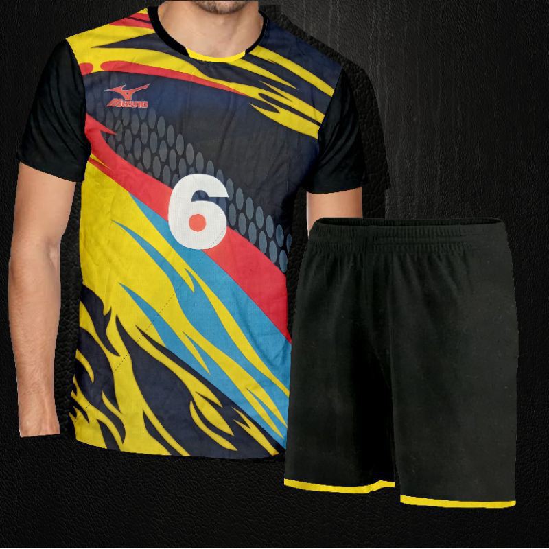 baju voli mizuno / jersey volley mizuno setelan baju dan celana printing