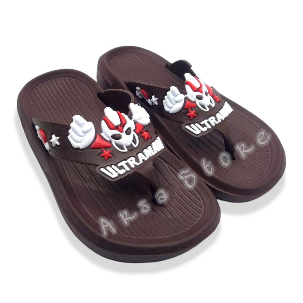 Sendal Jepit Ultraman Anak Laki Laki Terbaru / Sandal Anak Cowok Motif Superhero Umur 2 - 8 Tahun