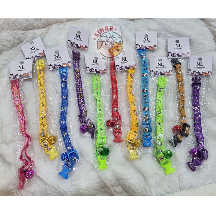 NL Necklace Kalung Hewan Kucing Anjing Kelinci Motif Lonceng Krincing Aksesoris