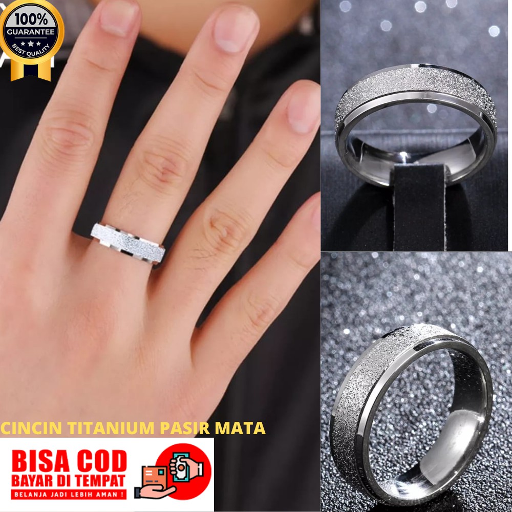 Cincin Titanium Hitam Polos / Cincin Titanium Pria Dan Wanita / Cincin Anti Karat dan Alergi