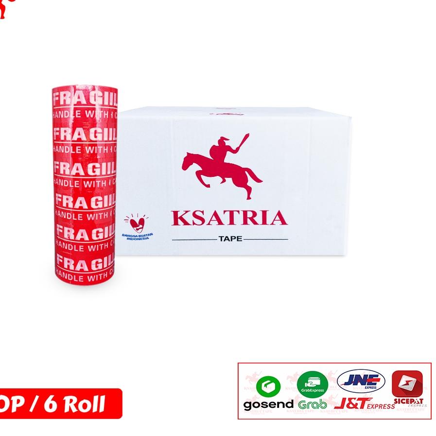 

Flash Sale Lakban OPP Tape / Lakban Fragile Merah KSATRIA Tape 80 Yard 1 Slop 시