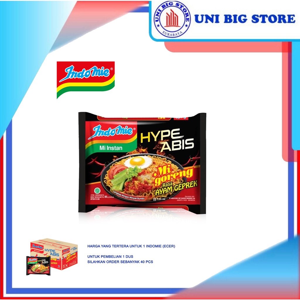 

Indomie Ayam Geprek Mie Goreng Instan 85 gr