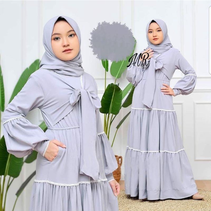 Baju Gamis Anak Perempuan Usia 8 th 9 th 10 th 11 th 12 th Tahun / MELASTI KIDS / Gamis Anak Bahan M