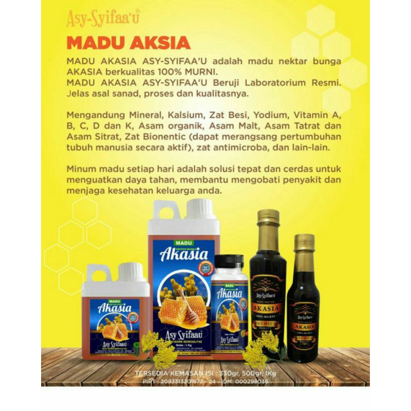 

MADU AKASIA 100% MURNI BERUJI LAB