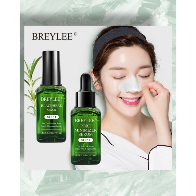 BREYLEE BLACKHEAD REMOVER 2 STEPS 100% ORIGINAL + 100pcs kertas