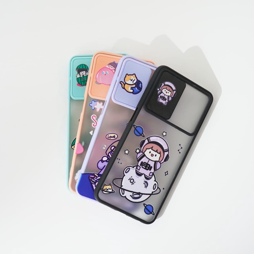 [KG 01] SOFTCASE SLIDE KAMERA PROTEK KARAKTER FOR SAMSUNG My choice window case Pelindung Camera Sli