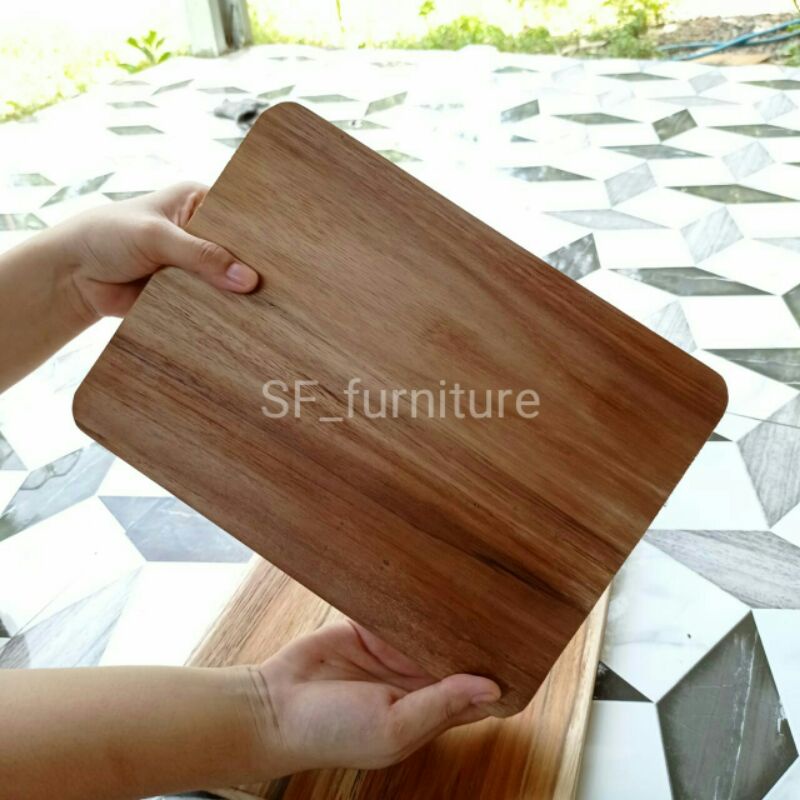 Talenan kotak besar kayu jati solid