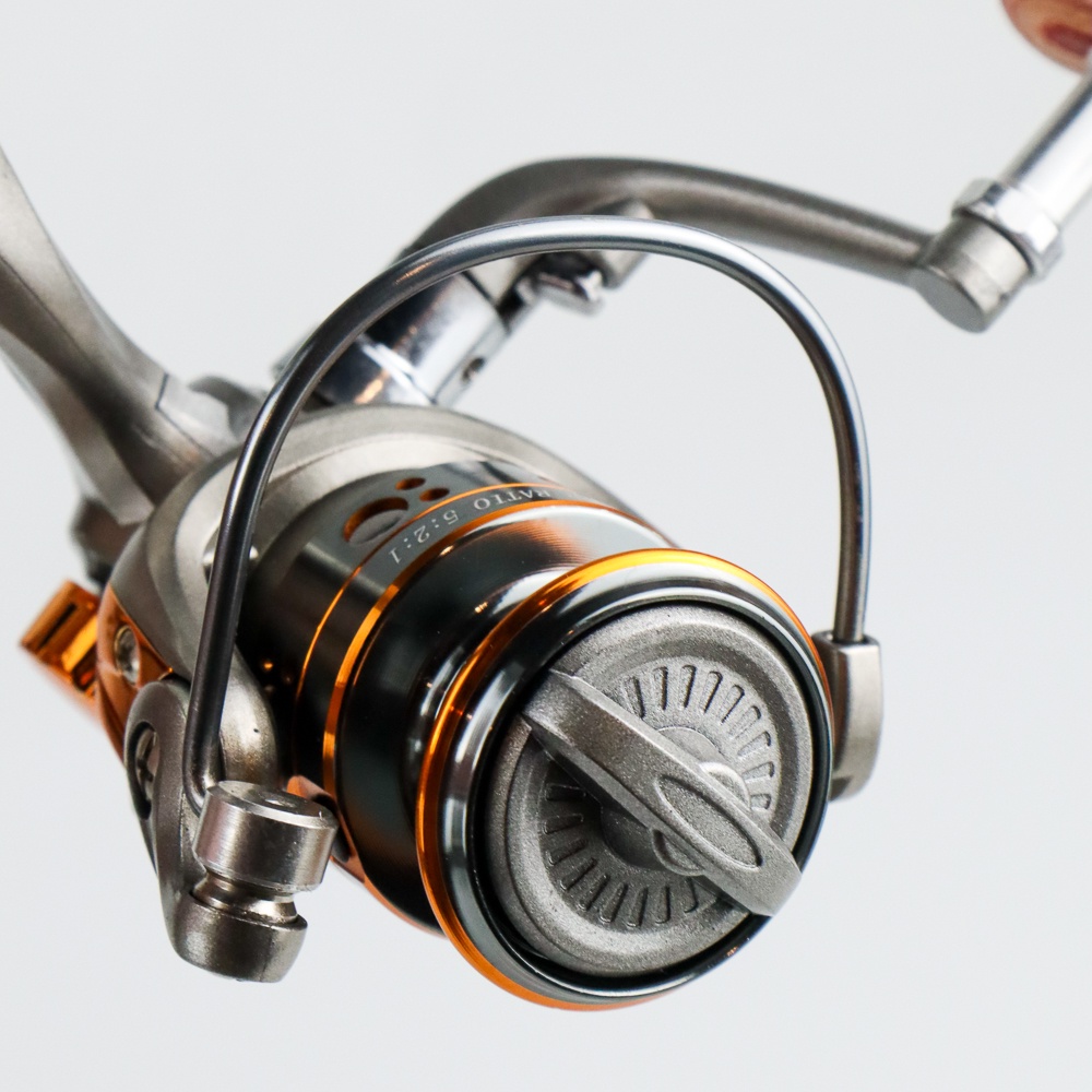 DiaoDeLai Reel Pancing Spinning Fishing Reel Kumparan Pancing 13 Ball Bearing 5.2:1 - DC1000 - Gray