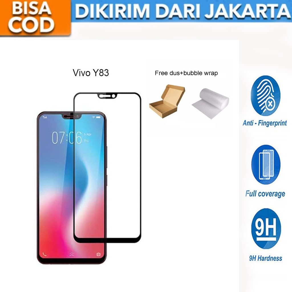 Vivo Y83 Full Cover/Full Screen Tempered Glass Screen Protector Anti Gores